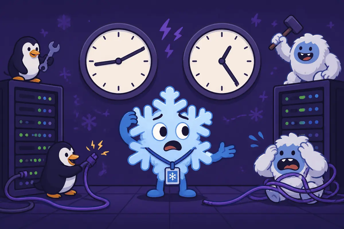 Snowflake ID meets two clocks that disagree