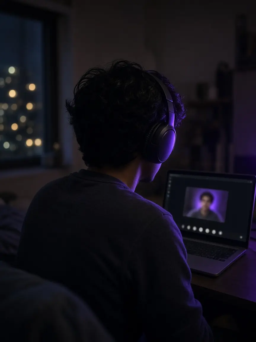 A learner on a late-night call with a mentor