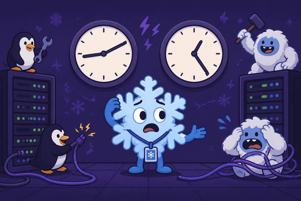 Snowflake ID meets two clocks that disagree