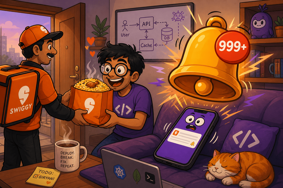Swiggy delivery push notification arrives